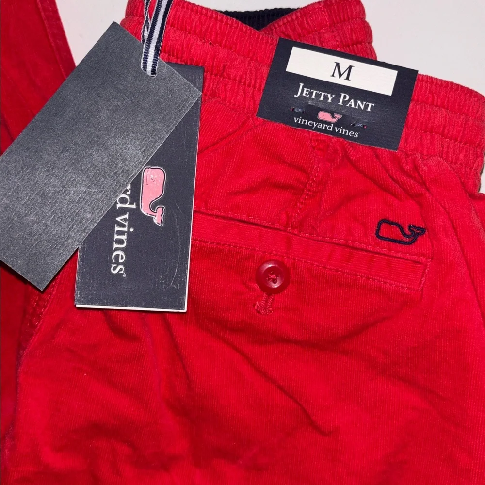 Vineyard Vines Red Jetty Corduroy Pants Size M NWT RED VELVET VINEYARD VINES